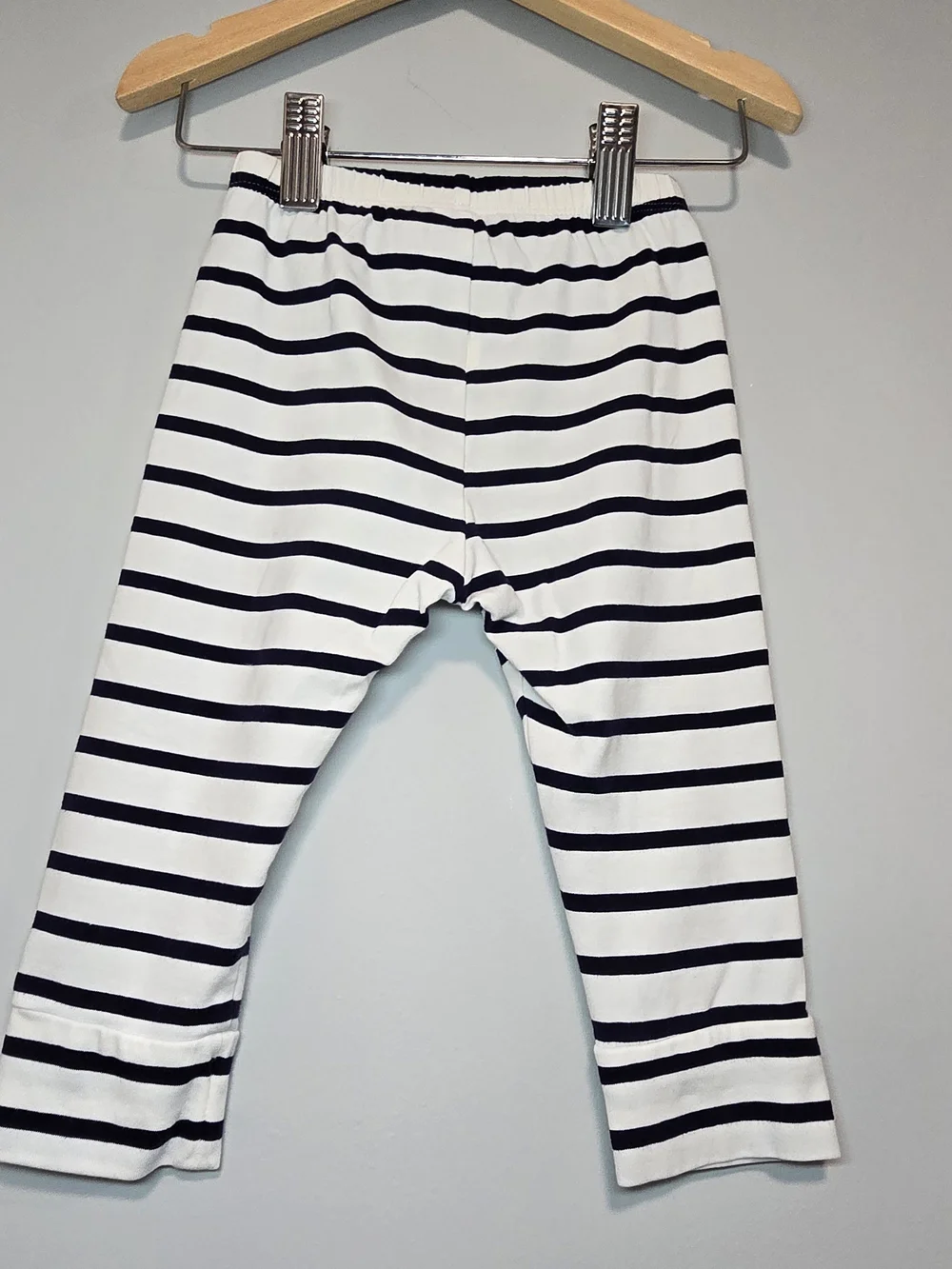 GAP White and Black Striped Jogger Sweatpants